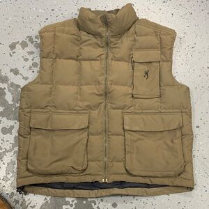 Men's Tan Quilted Vest